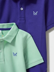 zelena - Crew Clothing 100% bombažna polo majica 2 komplet - Slika 3 iz 3