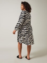 Evans Curve Tiered Zebra Print Dress - Image 4 of 6
