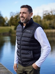 Mountain Warehouse Black Seasons II Mens Water Resistant Padded Gilet - Image 1 of 6