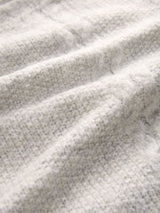 siva - Sparkle pentlja Button Cable Knitted pletena jopa - Slika 6 iz 6