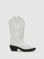 Schuh Dora Leather Western Knee Boots - Image 1 of 4
