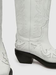 Schuh Dora Leather Western Knee Boots - Image 4 of 4
