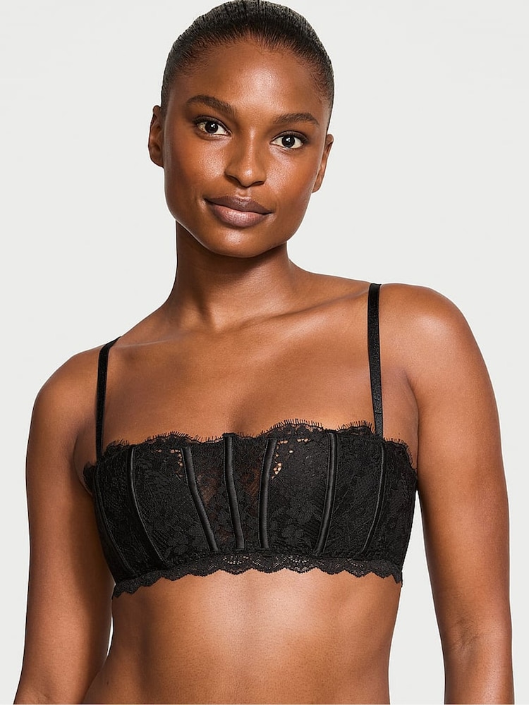 Victoria's Secret Black Lace Bandeau Bra Top - Image 1 of 3