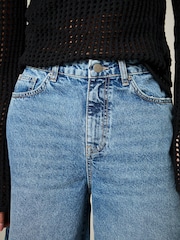 Dark Blue 100% Cotton Denim Shorts - Image 4 of 6