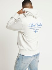 River Island Grey 100% Cotton Long Sleeve Regular Fit Collette Monogram Hoodie - Image 1 of 3