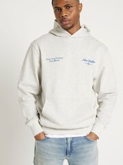 River Island Grey 100% Cotton Long Sleeve Regular Fit Collette Monogram Hoodie - Image 2 of 3