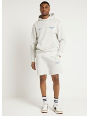 River Island Grey 100% Cotton Long Sleeve Regular Fit Collette Monogram Hoodie - Image 3 of 3