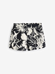 Gap Black/White Floral Linen Cotton Pull On Shorts (4-13yrs) - Image 4 of 5