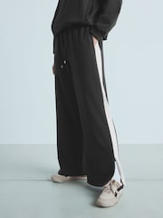 Black Modal Blend Side Stripe Joggers - Image 2 of 5