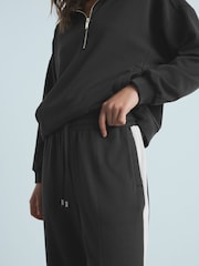 Black Modal Blend Side Stripe Joggers - Image 4 of 5