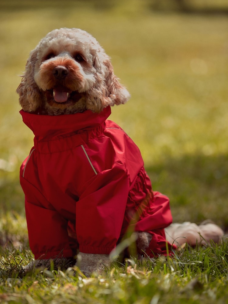 Red 4-Leg Waterproof Dog Coat - Image 1 of 10