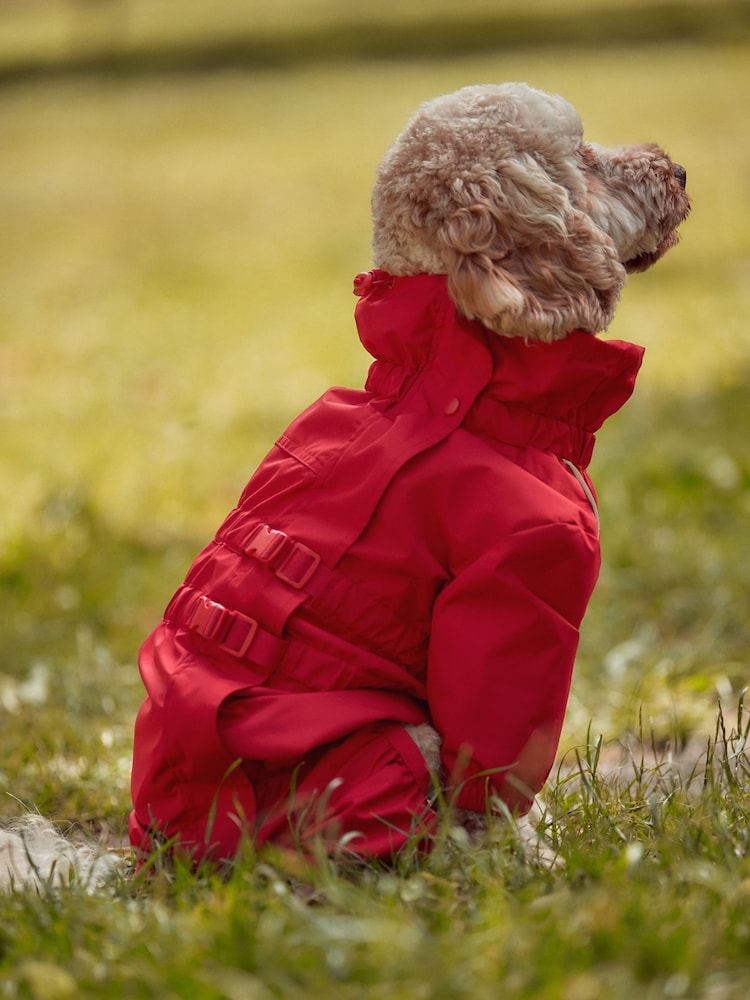Red 4-Leg Waterproof Dog Coat - Image 3 of 10