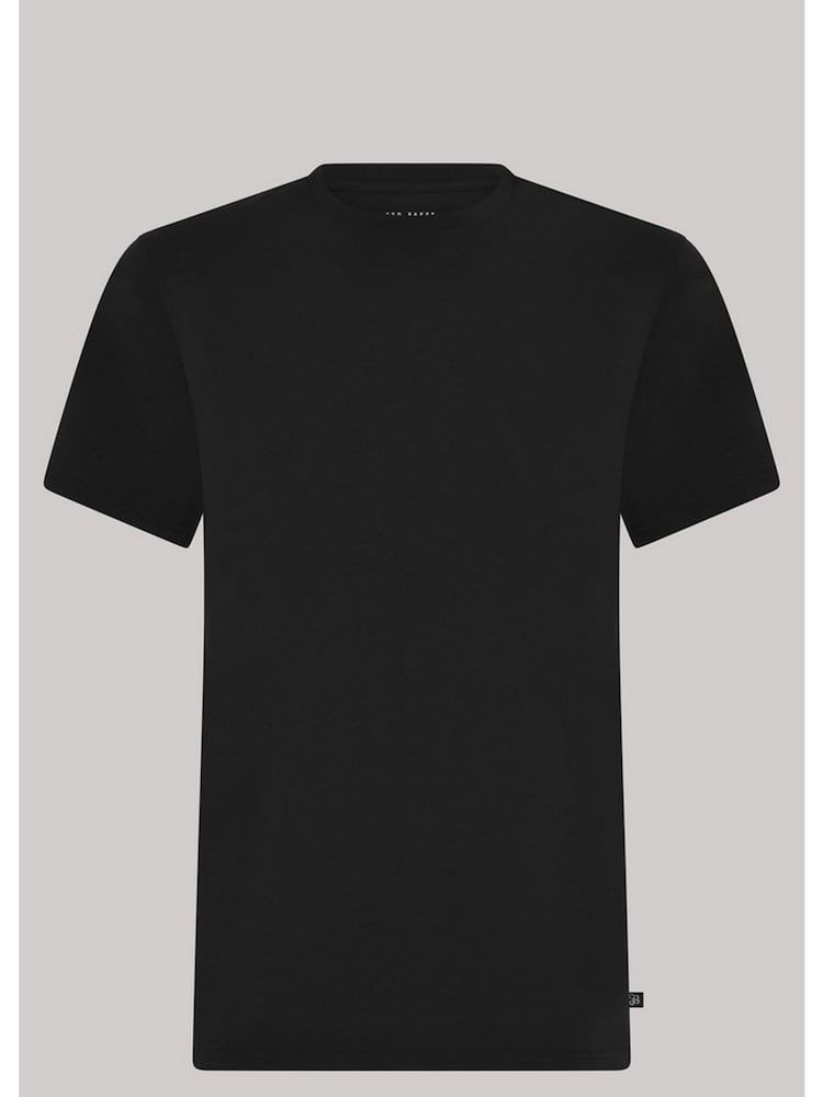 Ted Baker Black Crew Neck T-Shirts 3 Pack - Image 3 of 3 Ted Baker Black Crew Neck T-Shirts 3 Pack - Image 3 of 3