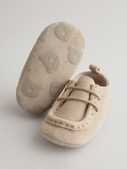 Neutral Suede Lace-Up Baby Shoes (0-24mths) - Image 4 of 5
