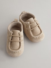 Neutral Suede Lace-Up Baby Shoes (0-24mths) - Image 5 of 5