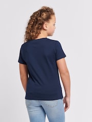 Lee Blue Girls Regular Fit Wobbly Graphic T-Shirt - Image 3 of 8