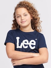 Lee Blue Girls Regular Fit Wobbly Graphic T-Shirt - Image 5 of 8