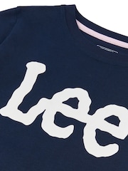 Lee Blue Girls Regular Fit Wobbly Graphic T-Shirt - Image 8 of 8