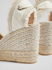 Naravni - LK Bennett Sofia Canvas Espadrille čevlji s polno peto - Slika 4 iz 4