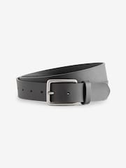 Black Burnished Leather Belt - Image 2 of 4
