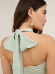 Grijs-groen - Mesh mini-jurk voor bruidsmeisjes met meerdere draagmogelijkheden - Image 6 of 8