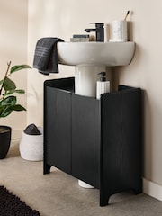 Black Under Sink Bathroom Storage Cabinet - Image 2 of 9