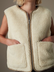 Ecru Teddy Borg Gilet - Image 5 of 8