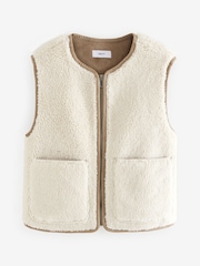 Ecru Teddy Borg Gilet - Image 6 of 8