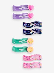 Lilac Purple Smiley Clips 8 Pack - Image 2 of 2