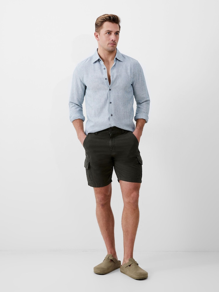 French Connection Green Ripstop 100% Cotton Cargo Shorts - Image 7 of 7 French Connection Green Ripstop 100% Cotton Cargo Shorts - Image 7 of 7