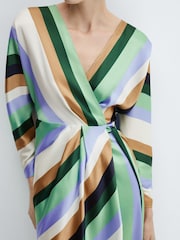 Mango Cream Printed Bow Dress - Image 5 of 7