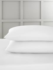 Bianca Set of 2 White 400 Thread Count 100% Cotton Sateen Pillowcases - Image 1 of 4