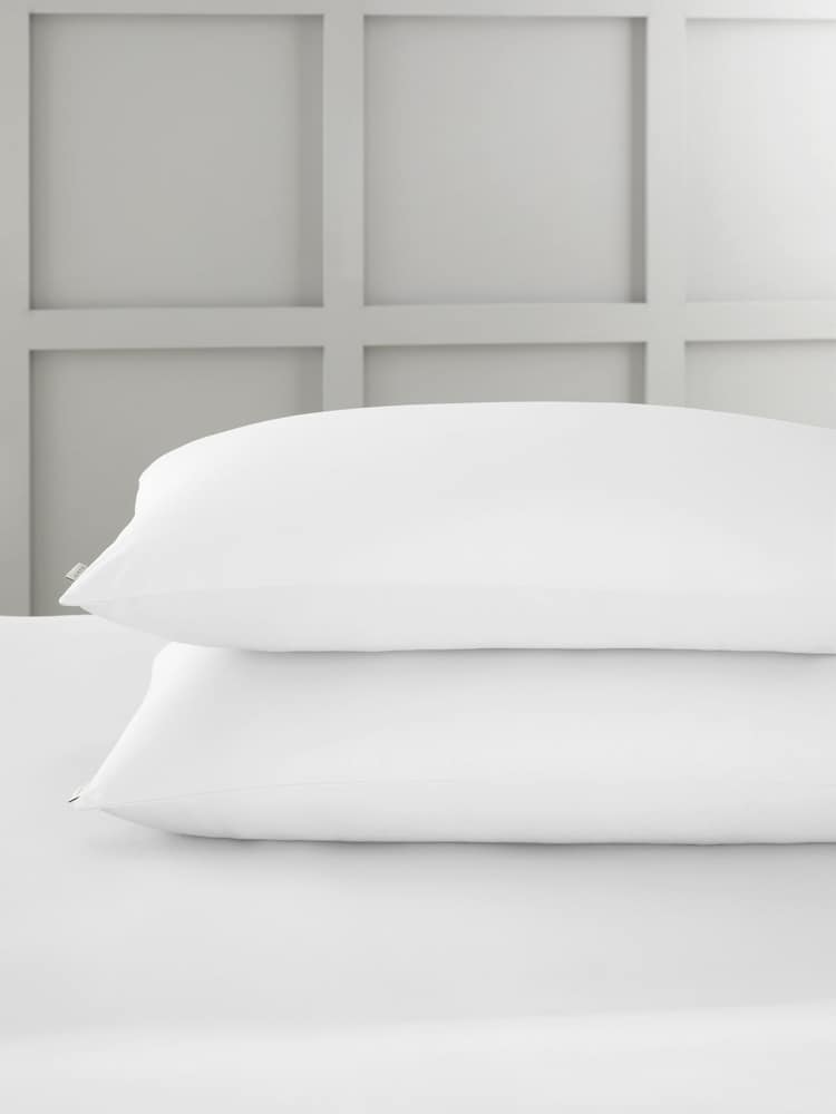 Bianca Set of 2 White 400 Thread Count 100% Cotton Sateen Pillowcases - Image 1 of 4