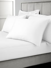 Bianca Set of 2 White 400 Thread Count 100% Cotton Sateen Pillowcases - Image 2 of 4