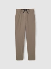 Reiss Taupe Brown Split Technical Drawstring Trousers - Image 2 of 5