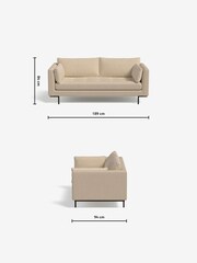 MADE.COM Cotton Weave Oatmeal Harlow 2 Seater Sofa - Image 3 of 7