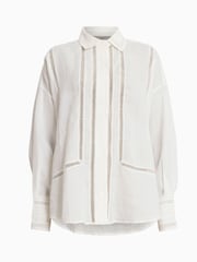 AllSaints White Linen Jade Shirt - Image 7 of 7