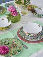 Designers Guild Ikebana Damask Pasta Bowls Set Of 4 - Image 3 of 6