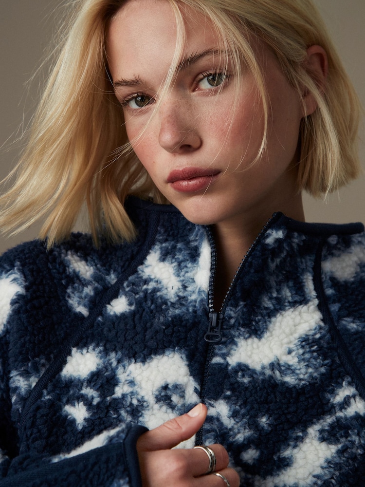 Blue Active Teddy Borg Fleece Jacket - Image 6 of 8