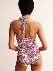Boden Multi Levanzo Ruched Halter Swimsuit - Image 3 of 6