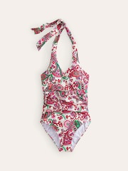 Boden Multi Levanzo Ruched Halter Swimsuit - Image 5 of 6