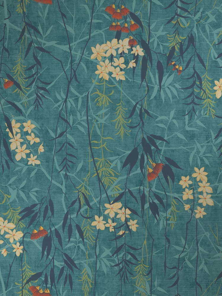 Graham & Brown Green Obassia Silk Wallpaper - Image 2 of 3