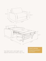 Jay-Be Luxe Velvet Saffron Yellow Deco Snuggle Sofa Bed - Image 6 of 6