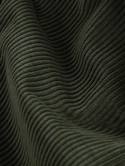 Green Corduroy Twin Pocket 100% Cotton Shacket Overshirt - Image 7 of 8