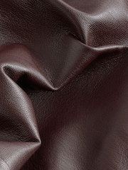 Burgundy Faux Leather Mini Skirt - Image 7 of 7