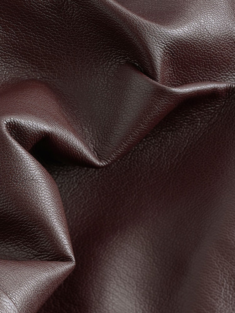 Burgundy Faux Leather Mini Skirt - Image 7 of 7