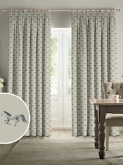 Sophie Allport Grey Horse Made to Measure Curtains - Image 1 of 8