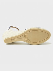Crew Clothing Leather and Jute Wedge Heel Espadrilles - Image 4 of 5
