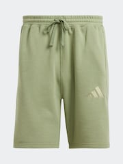 adidas Khaki Green All Season Fleece Shorts - Image 7 of 7