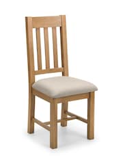 Julian Bowen Oak Taupe Hereford Dining Chairs Set Of 2 - Image 4 of 6